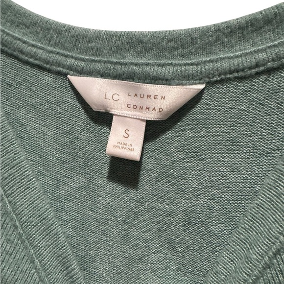 LC Lauren Conrad Green Flowy Sweater - Picture 2 of 3